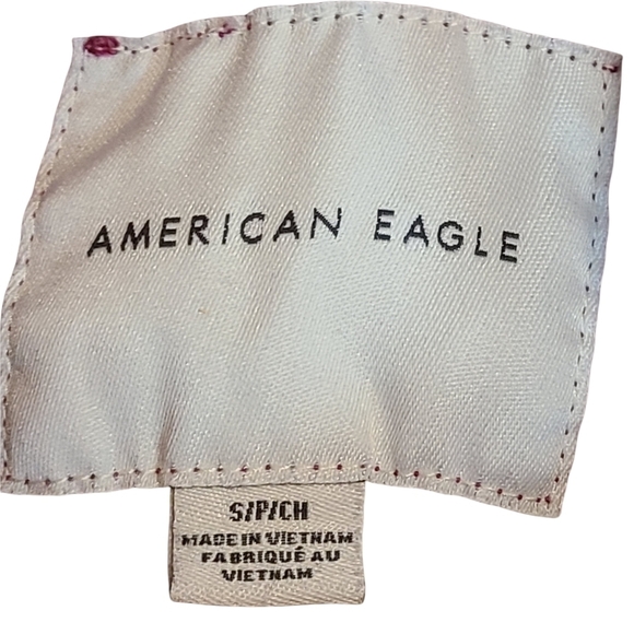 American Eagle pink white reverse Tie Dye long-sleeved hooded sweater - Picture 7 of 11